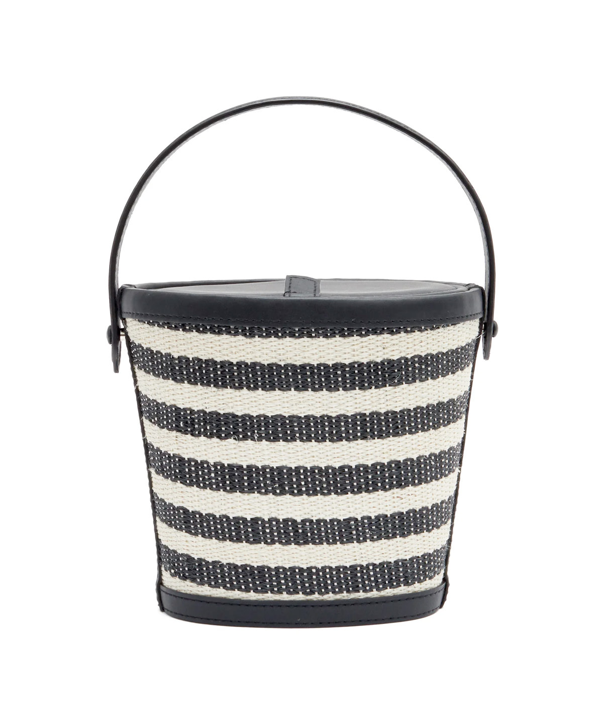 Hunting Season The Bucket striped-rattan and leather bag 