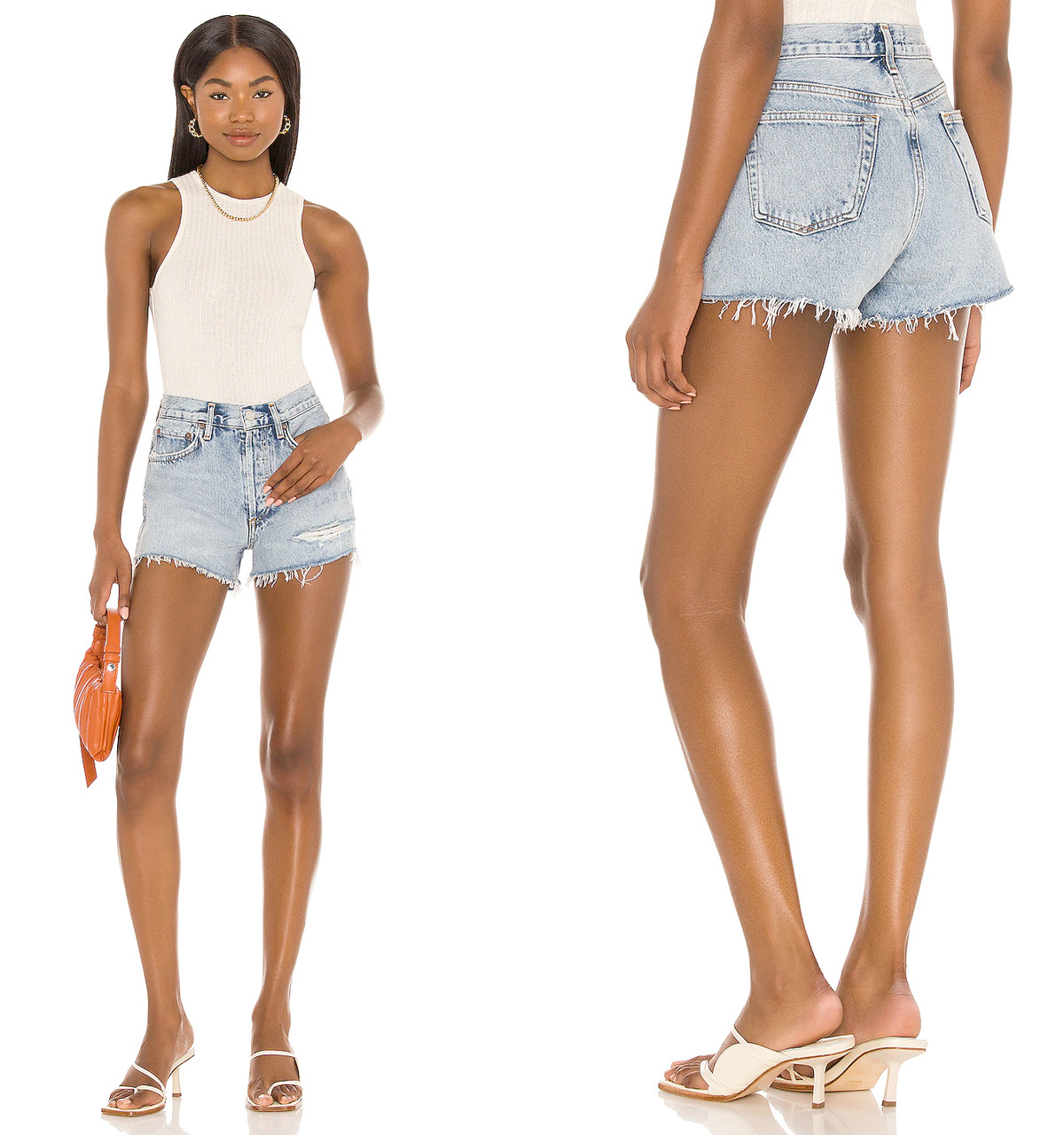 REVOLVE折扣區低至35折，Agolde多款夏季牛仔短褲折扣中！