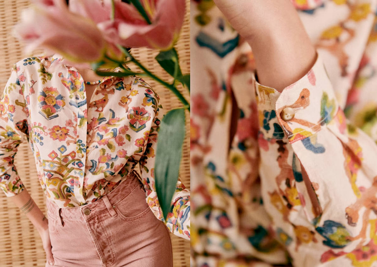 Sezane Lise Jumper春天穿搭🌹超溫柔粉嫩感花卉針織衫實穿