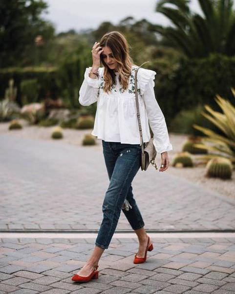 nctyf5-l-610x610-blouse-tumblr-white+blouse-denim-jeans-blue+jeans-shoes-red+shoes-slingbacks-bag