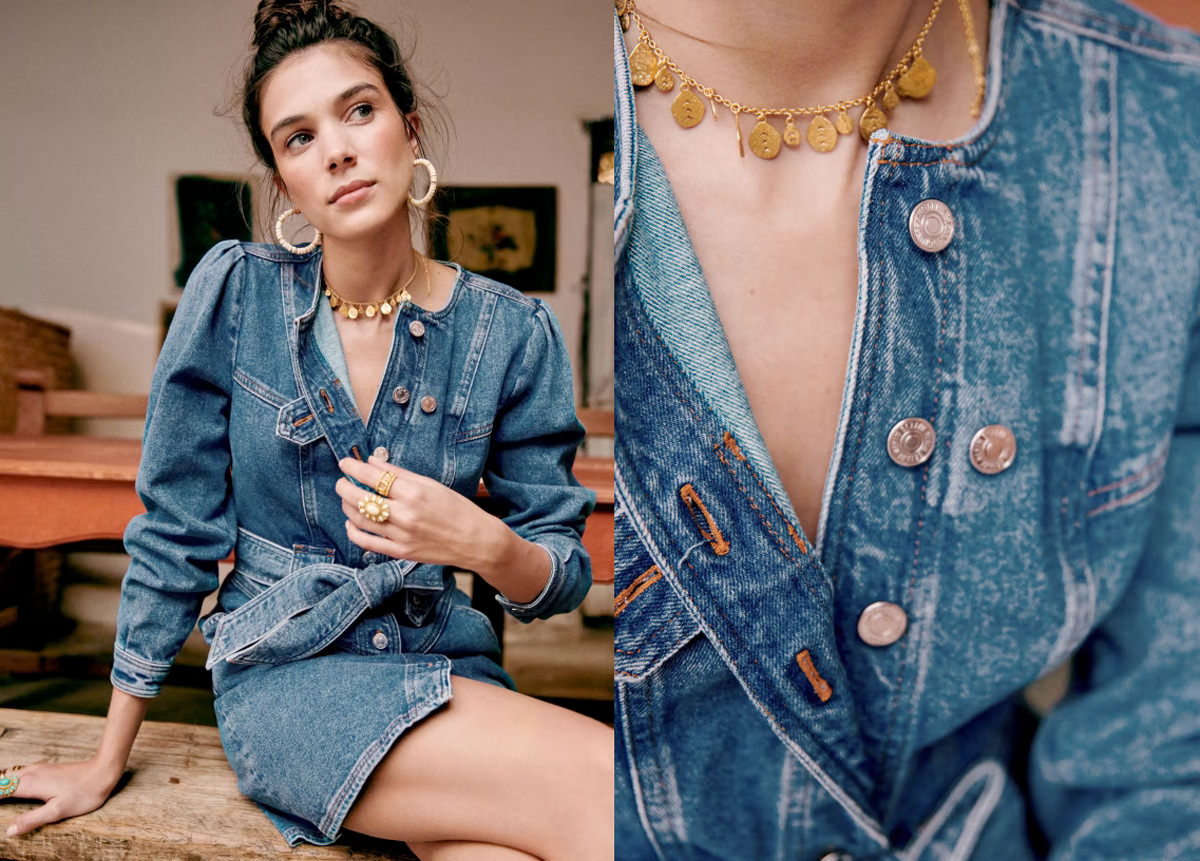 Sezane牛仔洋裝實穿分享 Thalys Dress，顯瘦度爆表的丹寧單品！